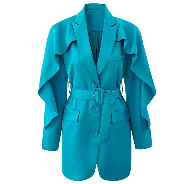 women's suits & blazers seebeautiful ruffles stitching loose blazer coat notched long sleeve single breasted belt fashion 2021 winter w, White;black
women's suits & blazers seebeautiful ruffles stitching loose blazer coat notched long sleeve single breasted belt fashion 2021 winter w, White;black