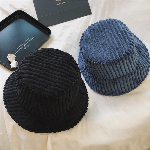 hat korean style new thick striped corduroy couple fisherman hat female winter solid color flat basin male, Blue;gray
hat korean style new thick striped corduroy couple fisherman hat female winter solid color flat basin male, Blue;gray