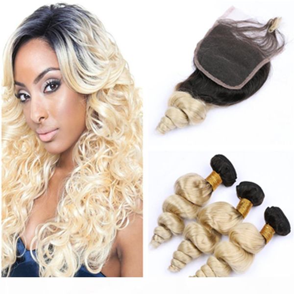 #1b 613 blonde ombre brazilian virgin human hair wefts with closure blonde ombre loose wave 3pcs bundles deals with 4x4 lace front closure, Black
#1b 613 blonde ombre brazilian virgin human hair wefts with closure blonde ombre loose wave 3pcs bundles deals with 4x4 lace front closure, Black