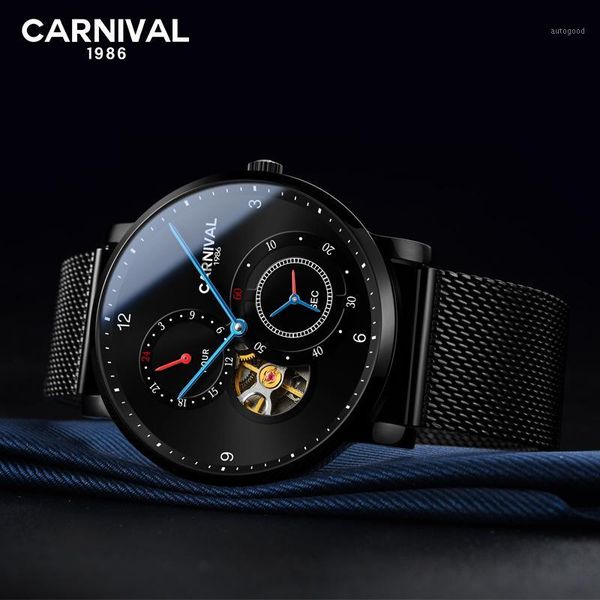 wristwatches carnival automatic watch men simple fashion hollow waterproof stainless steel strap watch1, Slivery;brown
wristwatches carnival automatic watch men simple fashion hollow waterproof stainless steel strap watch1, Slivery;brown