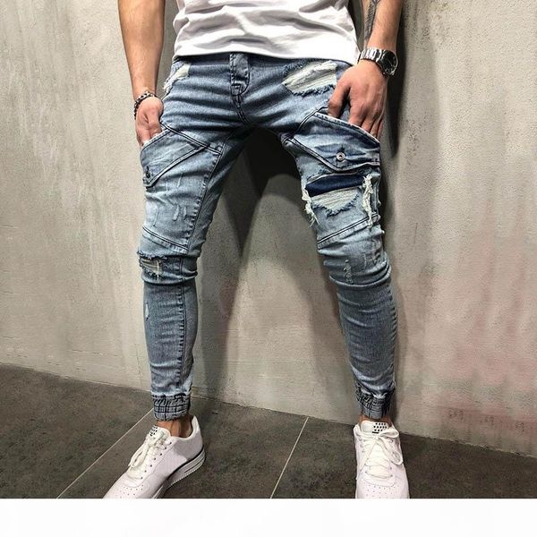 mens cool pencil jeans skinny ripped destroyed stretch slim fit hop hop pants with holes for men, Blue
mens cool pencil jeans skinny ripped destroyed stretch slim fit hop hop pants with holes for men, Blue