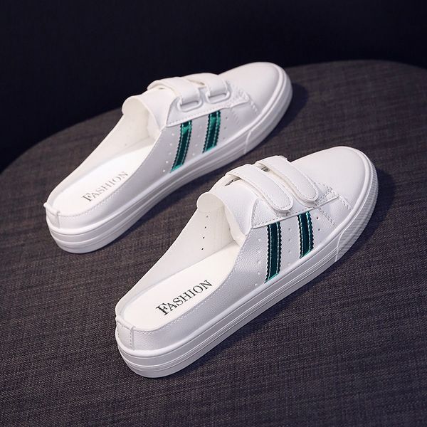 net red half slippers female shoes summer 2019 new the flat bottom baotou sandals fashion wear thick white shoes q1215, Black;white
net red half slippers female shoes summer 2019 new the flat bottom baotou sandals fashion wear thick white shoes q1215, Black;white