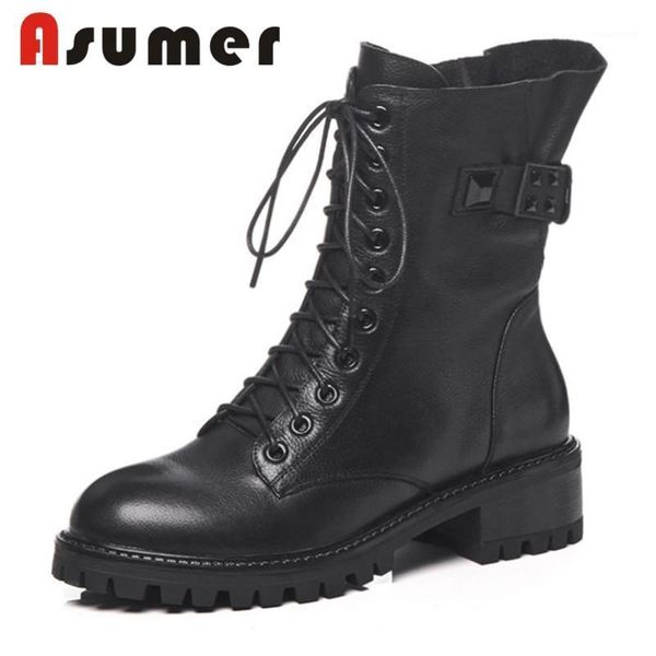 boots asumer 2021 daily ankle for women simple black winter round toe cross tied commuting genuine leather1
boots asumer 2021 daily ankle for women simple black winter round toe cross tied commuting genuine leather1