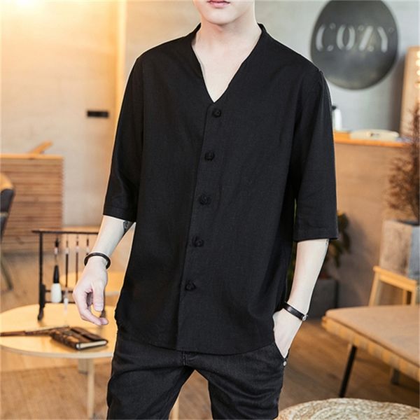 2021 new men's man kimono chinese wind cardigan black shirt plus size streetwear da02, White;black
2021 new men's man kimono chinese wind cardigan black shirt plus size streetwear da02, White;black