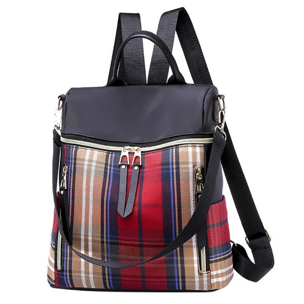 women's fashion backpack waterproof nylon bag anti-theft shoulder bag leisure plaid woman backpack portable school bags mochilas
women's fashion backpack waterproof nylon bag anti-theft shoulder bag leisure plaid woman backpack portable school bags mochilas