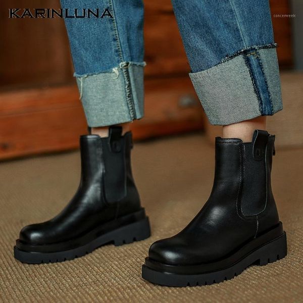 boots karin 2021 arrival woman shoes style genuine leather ankel platform classics square heels shoes1, Black
boots karin 2021 arrival woman shoes style genuine leather ankel platform classics square heels shoes1, Black