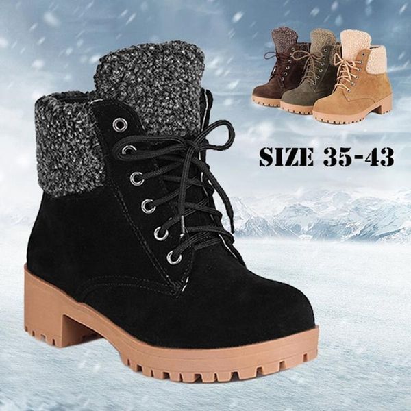 boots women suede warmer hiking snow round toe pure color square heels shoes woman winter lace-up keep warm plush insole booties, Black
boots women suede warmer hiking snow round toe pure color square heels shoes woman winter lace-up keep warm plush insole booties, Black