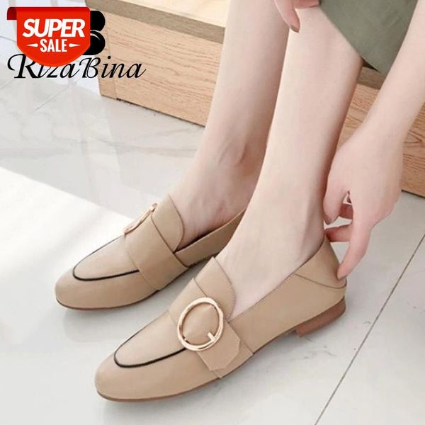 rizabina size 34-40 women flat heel shoes real leather metal buckle shoes women fashion elegant footwear #wb7a
rizabina size 34-40 women flat heel shoes real leather metal buckle shoes women fashion elegant footwear #wb7a