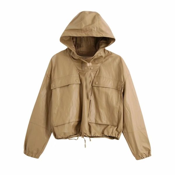women's jackets women pu leather hoodie short coat female three dimensional bag long sleeve outerwear casual lady loose c991, Black;brown
women's jackets women pu leather hoodie short coat female three dimensional bag long sleeve outerwear casual lady loose c991, Black;brown