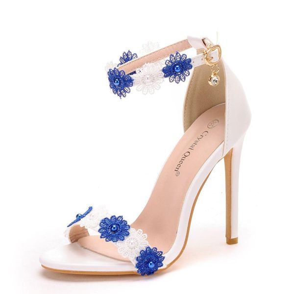 crystal queen white and blue women's sandals lace high heels thin bride's pumps peep wedding shoes buckle buckles b5ho, Black
crystal queen white and blue women's sandals lace high heels thin bride's pumps peep wedding shoes buckle buckles b5ho, Black
