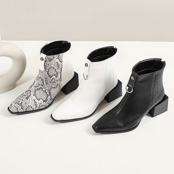 women's ankle boots more size 22-28cm autumn length and snake pattern sewing back zipper winter snowboots 3 colour locv, Black
women's ankle boots more size 22-28cm autumn length and snake pattern sewing back zipper winter snowboots 3 colour locv, Black