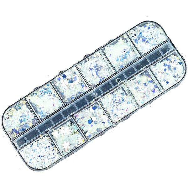 nail glitter 12 shapes /1 box iridescent mirror art mermaid-effect mermaid starry flakes, Silver;gold
nail glitter 12 shapes /1 box iridescent mirror art mermaid-effect mermaid starry flakes, Silver;gold