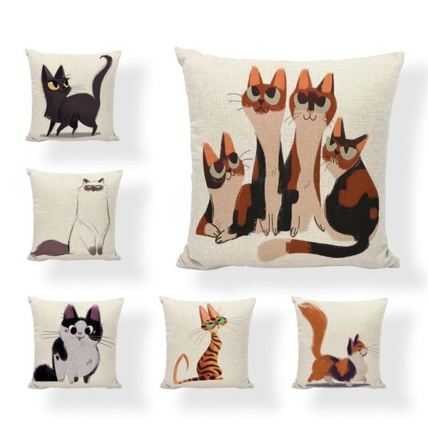 cute animal kitten style cushion set linen 45*45 cm cute black kitten orange style pillowcase furniture sofa decoration
cute animal kitten style cushion set linen 45*45 cm cute black kitten orange style pillowcase furniture sofa decoration