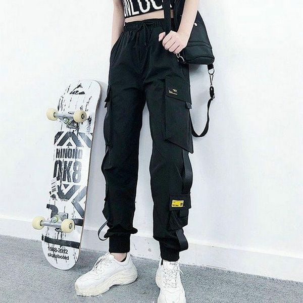women's pants & capris big pockets cargo women high waist loose streetwear baggy tactical trouser hip hop quality joggers, Black;white
women's pants & capris big pockets cargo women high waist loose streetwear baggy tactical trouser hip hop quality joggers, Black;white