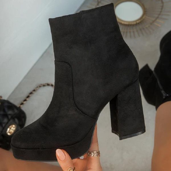 high heels platform women shoes autumn winter ladies ankle boots black round toe zipper vintage botas mujer
high heels platform women shoes autumn winter ladies ankle boots black round toe zipper vintage botas mujer