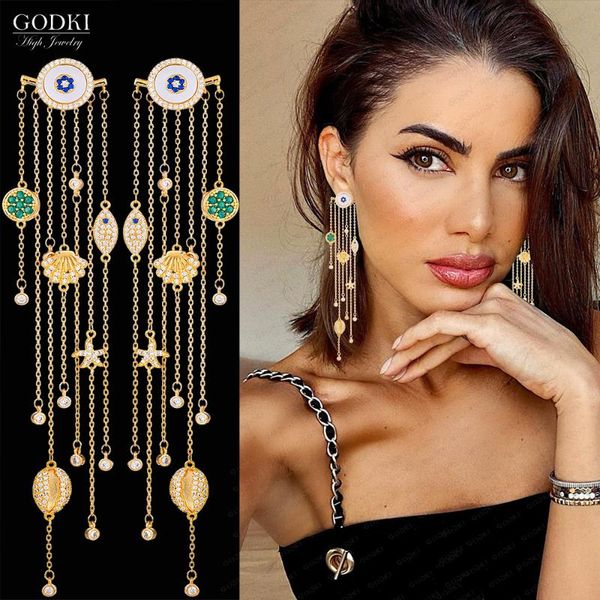 godki ocean collection charms 2021 trendy full cubic zircon cz engagement party african dress earring fashion jewelry women, Silver
godki ocean collection charms 2021 trendy full cubic zircon cz engagement party african dress earring fashion jewelry women, Silver