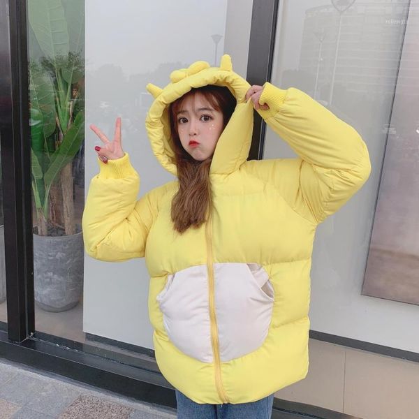 sweet style cute hooded cotton coats female long sleeve winter new fashion parkas women 3 colors outerwear1, Black
sweet style cute hooded cotton coats female long sleeve winter new fashion parkas women 3 colors outerwear1, Black