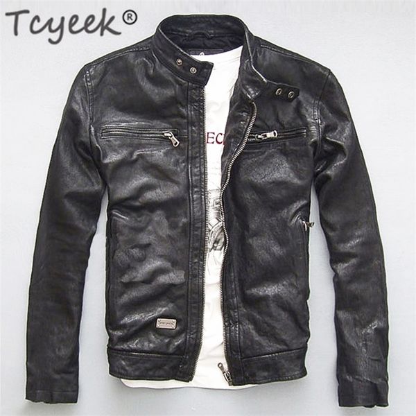 men leather jacket genuine real sheep goat skin brand black male bomber motorcycle biker man's coat autumn spring clothes zlg88 201216
men leather jacket genuine real sheep goat skin brand black male bomber motorcycle biker man's coat autumn spring clothes zlg88 201216