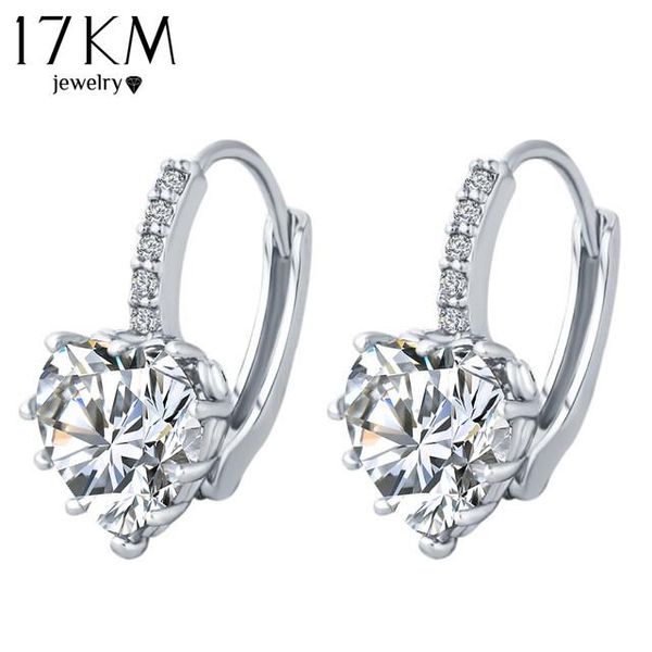 stud 17km brand charm simple heart crystal earrings women romantic zircon round statement accessories pendientes, Golden;silver
stud 17km brand charm simple heart crystal earrings women romantic zircon round statement accessories pendientes, Golden;silver