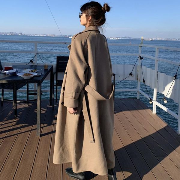 women's wool & blends cashmere overcoat mid long double-sided of korean version in autumn and winter 2021, Black
women's wool & blends cashmere overcoat mid long double-sided of korean version in autumn and winter 2021, Black