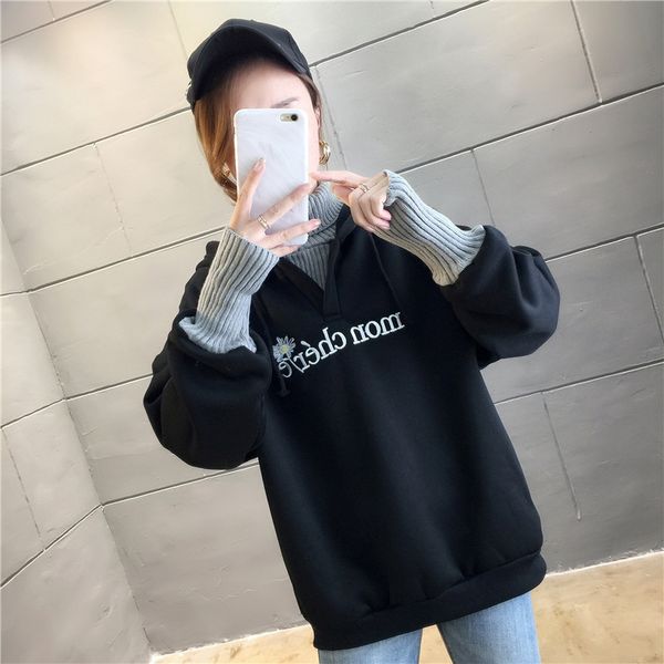 2020 style release thick in addition to velvet women's casual fashion winter wear hoodie fake two-piece warm jacket 01xi, Black
2020 style release thick in addition to velvet women's casual fashion winter wear hoodie fake two-piece warm jacket 01xi, Black