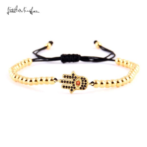 charm bracelets little minglou luxury pave cz black zircon turkish hand copper bead braided men & bangles for women jewelry, Golden;silver
charm bracelets little minglou luxury pave cz black zircon turkish hand copper bead braided men & bangles for women jewelry, Golden;silver