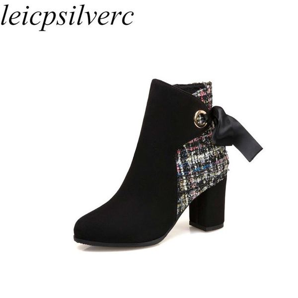boots women autumn winter high heel warm flock zip ankle round head bow thick 2021 fashion black
boots women autumn winter high heel warm flock zip ankle round head bow thick 2021 fashion black