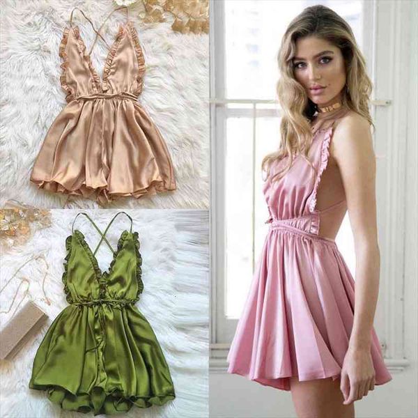 fashion women sleepwear style rompers clubwear spaghetti strap v-neck playsuit 3 color women nightgowns, Black;red
fashion women sleepwear style rompers clubwear spaghetti strap v-neck playsuit 3 color women nightgowns, Black;red