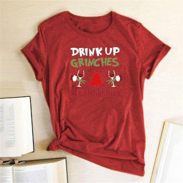 drink up grinches it's christmas t shirt women printed fashion funny christmas clothes harajuku graphic tee short sleeve, White
drink up grinches it's christmas t shirt women printed fashion funny christmas clothes harajuku graphic tee short sleeve, White
