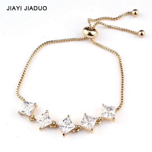 charm bracelets jiayijiaduo charming women bracelet 4mm white zircon square adjustable paternity girl gift, Golden;silver
charm bracelets jiayijiaduo charming women bracelet 4mm white zircon square adjustable paternity girl gift, Golden;silver