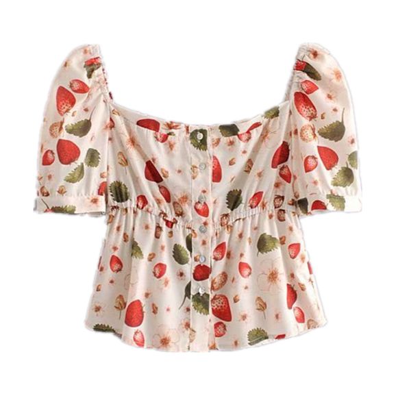 2021 new beautiful ladies strawberry holographic printing collar word short sleeve chiffon woman's coat shirt gcne, White
2021 new beautiful ladies strawberry holographic printing collar word short sleeve chiffon woman's coat shirt gcne, White