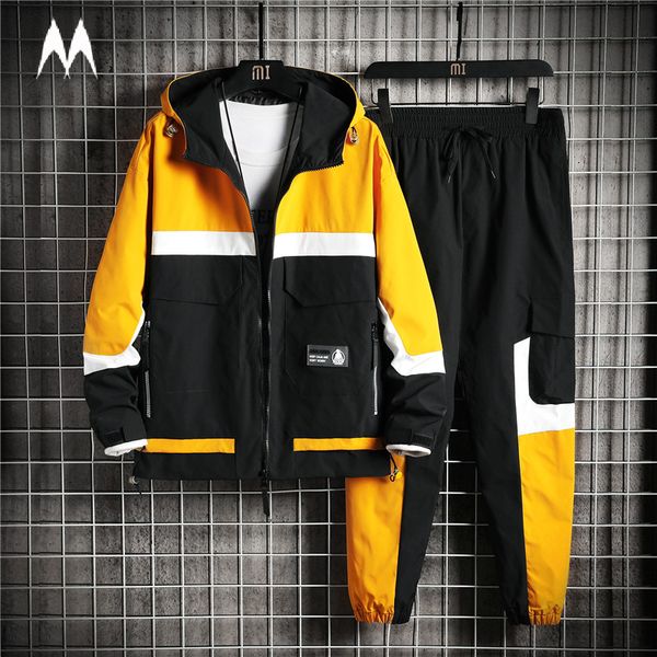 mens tracksuit suit 2021 spring autumn models tooling 2 piece fashion splicing jacket cargo pants men casual streetwear kg-124, Gray
mens tracksuit suit 2021 spring autumn models tooling 2 piece fashion splicing jacket cargo pants men casual streetwear kg-124, Gray