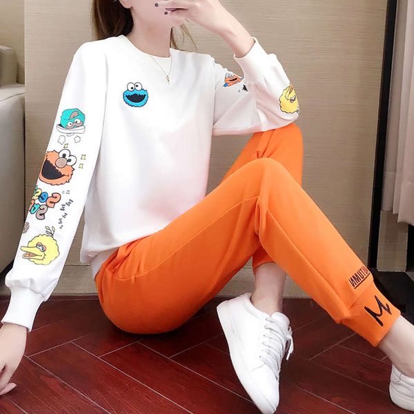 leisure sports suit women's autumn winter 2020 new fashion loose style korean flannel thickened sweater two piece set, Gray
leisure sports suit women's autumn winter 2020 new fashion loose style korean flannel thickened sweater two piece set, Gray