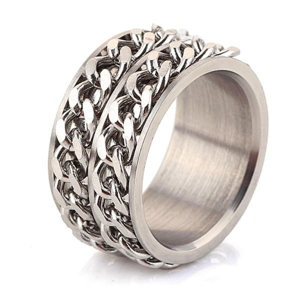 men's jewelry fashion stainless steel chain spinner rings for man and women, Golden;silver
men's jewelry fashion stainless steel chain spinner rings for man and women, Golden;silver