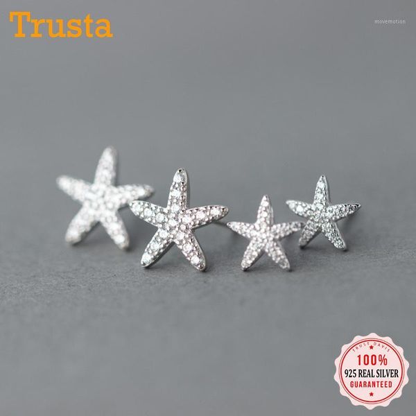trusta 2020 100% 925 sterling silver cute tiny star starfish 12mm 9mm with clear cz stud earrings fashion women's jewelry ds4951, Golden;silver
trusta 2020 100% 925 sterling silver cute tiny star starfish 12mm 9mm with clear cz stud earrings fashion women's jewelry ds4951, Golden;silver