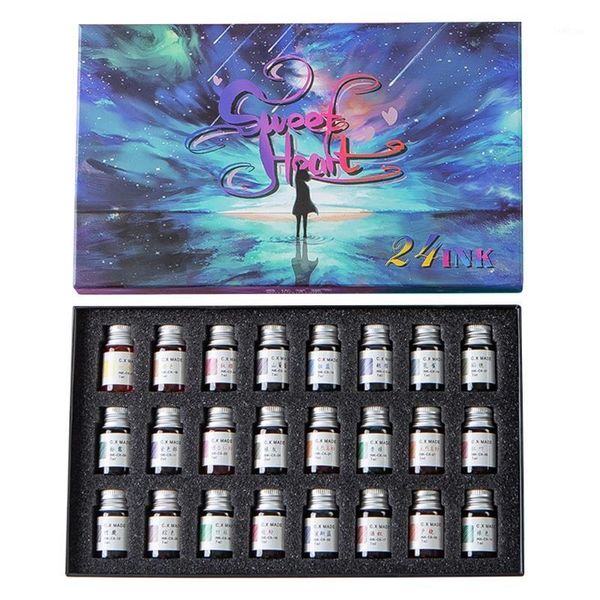 24 colors 7ml gold ink for fountain dip pen calligraphy writing painting graffiti stationery office supplies1, Black;red
24 colors 7ml gold ink for fountain dip pen calligraphy writing painting graffiti stationery office supplies1, Black;red