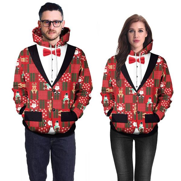 women's hoodies & sweatshirts plaid santa print hoodie hooded pullover christmas party costume couple clothing, Black
women's hoodies & sweatshirts plaid santa print hoodie hooded pullover christmas party costume couple clothing, Black