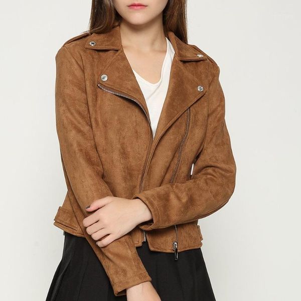 women autumn winter faux leather jacket short slim fit suede jacket soft zippers fashion motorcycle 2019 new coat brown red pink1, Black
women autumn winter faux leather jacket short slim fit suede jacket soft zippers fashion motorcycle 2019 new coat brown red pink1, Black