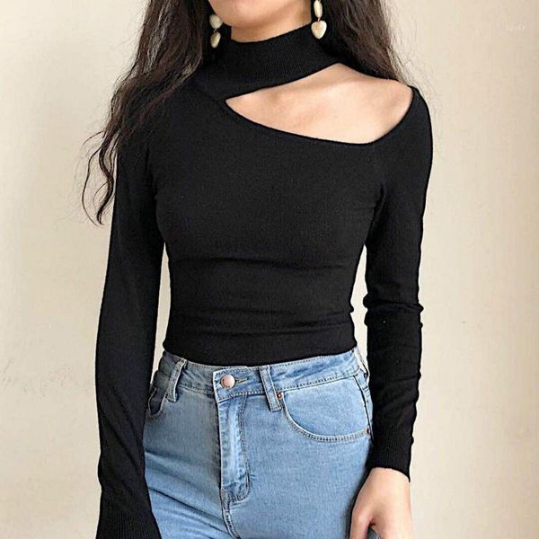 2020 sweater women new pullover real jumper hollow-out shows clavicular collarbone vertical collar exposed shoulder body knit1, White;black
2020 sweater women new pullover real jumper hollow-out shows clavicular collarbone vertical collar exposed shoulder body knit1, White;black