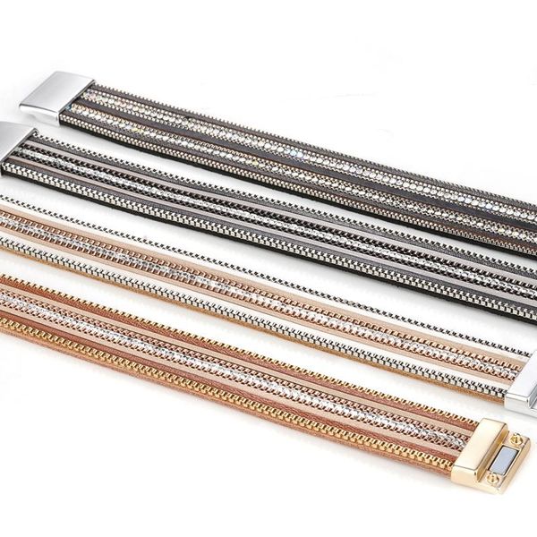 women's retro woven multilayer leather bracelet retro charm magnetic wrap bracelet fashion costume jewelry, Golden;silver
women's retro woven multilayer leather bracelet retro charm magnetic wrap bracelet fashion costume jewelry, Golden;silver