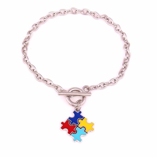charm bracelets autism awareness jewelry zinc with sparkling multi-colored enamel hope puzzle piece toggle ot, Golden;silver
charm bracelets autism awareness jewelry zinc with sparkling multi-colored enamel hope puzzle piece toggle ot, Golden;silver