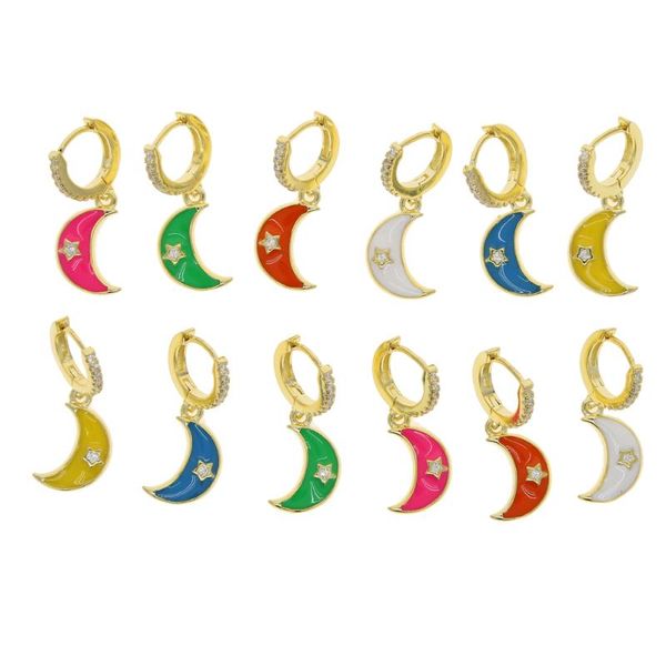 dangle & chandelier colorful girl women jewelry 2021 christmas gift neon enamel star moon charm hoop earring gold color, Silver
dangle & chandelier colorful girl women jewelry 2021 christmas gift neon enamel star moon charm hoop earring gold color, Silver