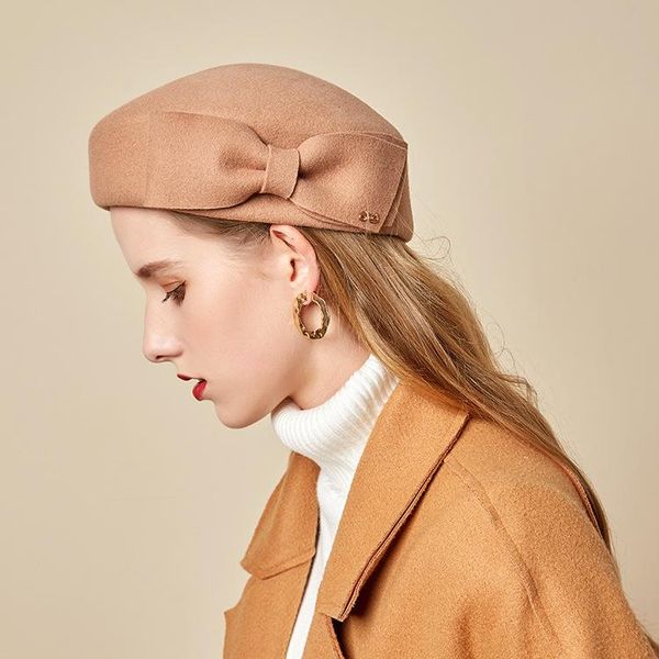 boinas para mujer hat ladies british retro bow beret stewardess hats stereotyped woolen hat berets caps women cappello donna, Blue;gray
boinas para mujer hat ladies british retro bow beret stewardess hats stereotyped woolen hat berets caps women cappello donna, Blue;gray