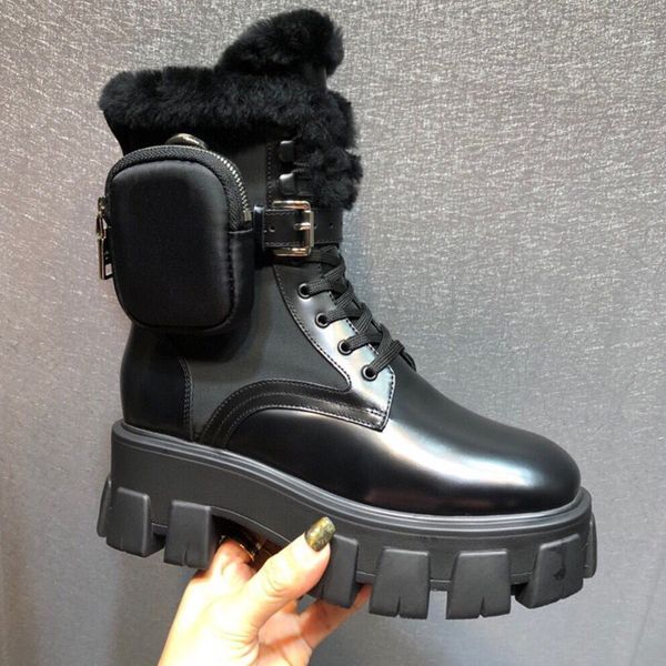 2020 winter new thick-soled martin boots heightened leather bags, short boots, women's fur integrated velveteen boots, Black
2020 winter new thick-soled martin boots heightened leather bags, short boots, women's fur integrated velveteen boots, Black