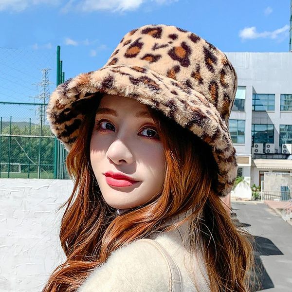 wide brim hats pragmapism plush leopard bucket female autumn winter flat basin hat trendy fashion warm fisherman, Blue;gray
wide brim hats pragmapism plush leopard bucket female autumn winter flat basin hat trendy fashion warm fisherman, Blue;gray