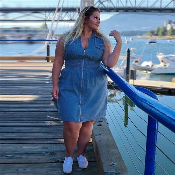 ladies dresses large sizes plus size womens summer sleeveless zip up casual denim dress mini jeans dress vestido elbise robe g8, Black;gray
ladies dresses large sizes plus size womens summer sleeveless zip up casual denim dress mini jeans dress vestido elbise robe g8, Black;gray