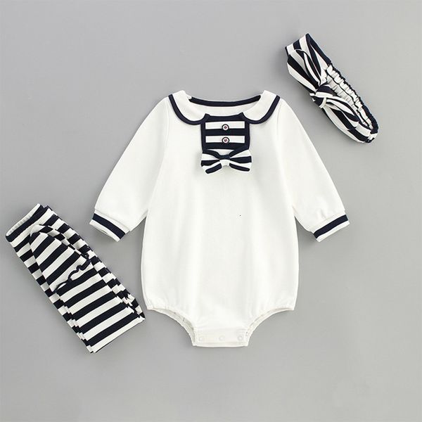 2021 new newborn clothing peter pan collar infant baby girls rompers+striped leggings+ headband spring clothes jumpsuit 7bcy, Blue
2021 new newborn clothing peter pan collar infant baby girls rompers+striped leggings+ headband spring clothes jumpsuit 7bcy, Blue