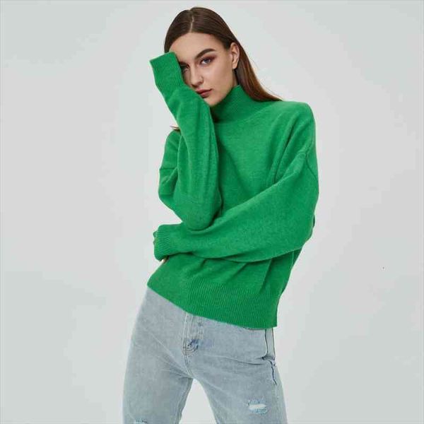 women green fashion knit sweater with high neck vintage long sleeve female pullover chic femme, White;black
women green fashion knit sweater with high neck vintage long sleeve female pullover chic femme, White;black