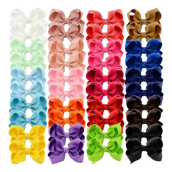 3" small hair bows with alligator clips pairs hand-made solid fabric ribbon bows kids hair pins little girls hair accessories y20071, Slivery;white
3" small hair bows with alligator clips pairs hand-made solid fabric ribbon bows kids hair pins little girls hair accessories y20071, Slivery;white