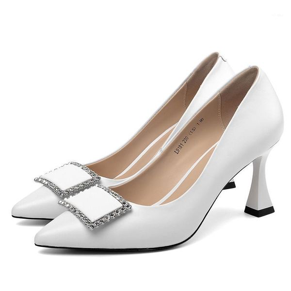 dress shoes spring/fall women's high heels genuine leather pointed toe women pumps square buckle rhinestones fashion white black1, Black
dress shoes spring/fall women's high heels genuine leather pointed toe women pumps square buckle rhinestones fashion white black1, Black